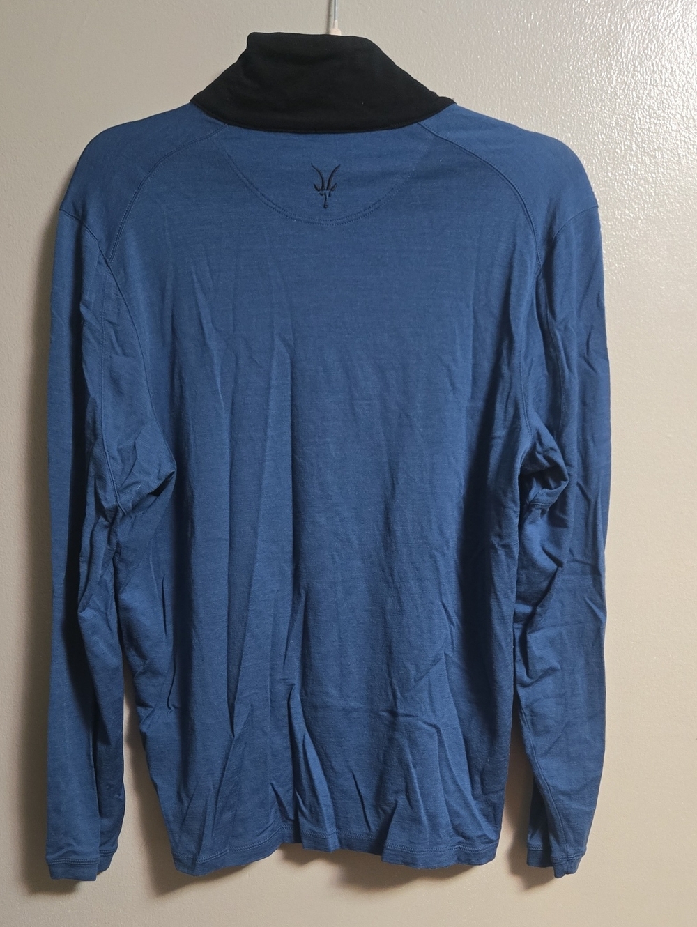 Ibex Quarter-Zip 100% Merino Wool Sweater Blue Men’s Large